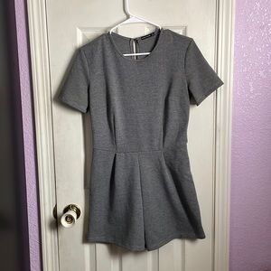 Bershka gray short sleeve romper